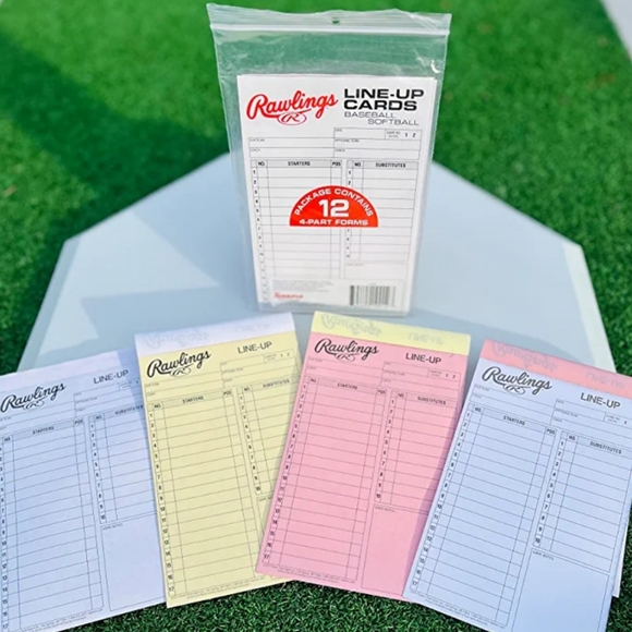 Rawlings System-17 Baseball & Softball Line-Up Cards - Picture 1 of 4